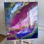 obraz 2 – różowa abstrakcja – 70x80cm