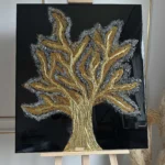 obraz 6 – 3D – złote drzewo – 70x80cm