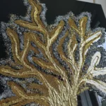 obraz 6 – 3D – złote drzewo – 70x80cm