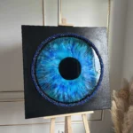 obraz 1 – 3D – niebieskie oko – 80x80cm