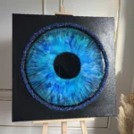 obraz 1 – 3D – niebieskie oko – 80x80cm