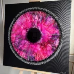 obraz 4 – 3D – różowe oko – 80x80cm