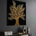 obraz 6 – 3D – złote drzewo – 70x80cm