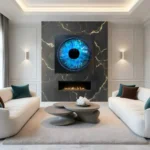 obraz 1 – 3D – niebieskie oko – 80x80cm