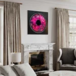 obraz 4 – 3D – różowe oko – 80x80cm