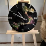 zegar 40cm okrągły z kwiatami / ZEG-CKW-40-23