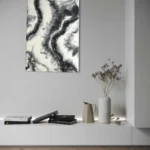 obraz 8 – geode – szaro-biało-srebrny 40x60cm