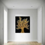 obraz 6 – 3D – złote drzewo – 70x80cm