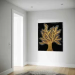 obraz 6 – 3D – złote drzewo – 70x80cm