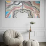 obraz dyptyk 3 – geode – 70x140cm