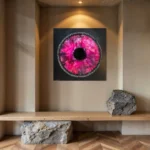 obraz 4 – 3D – różowe oko – 80x80cm