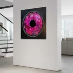 obraz 4 – 3D – różowe oko – 80x80cm