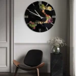 zegar 40cm okrągły z kwiatami / ZEG-CKW-40-23