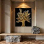 obraz 6 – 3D – złote drzewo – 70x80cm