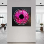obraz 4 – 3D – różowe oko – 80x80cm