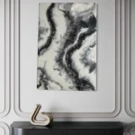 obraz 8 – geode – szaro-biało-srebrny 40x60cm