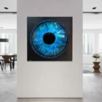 obraz 1 – 3D – niebieskie oko – 80x80cm