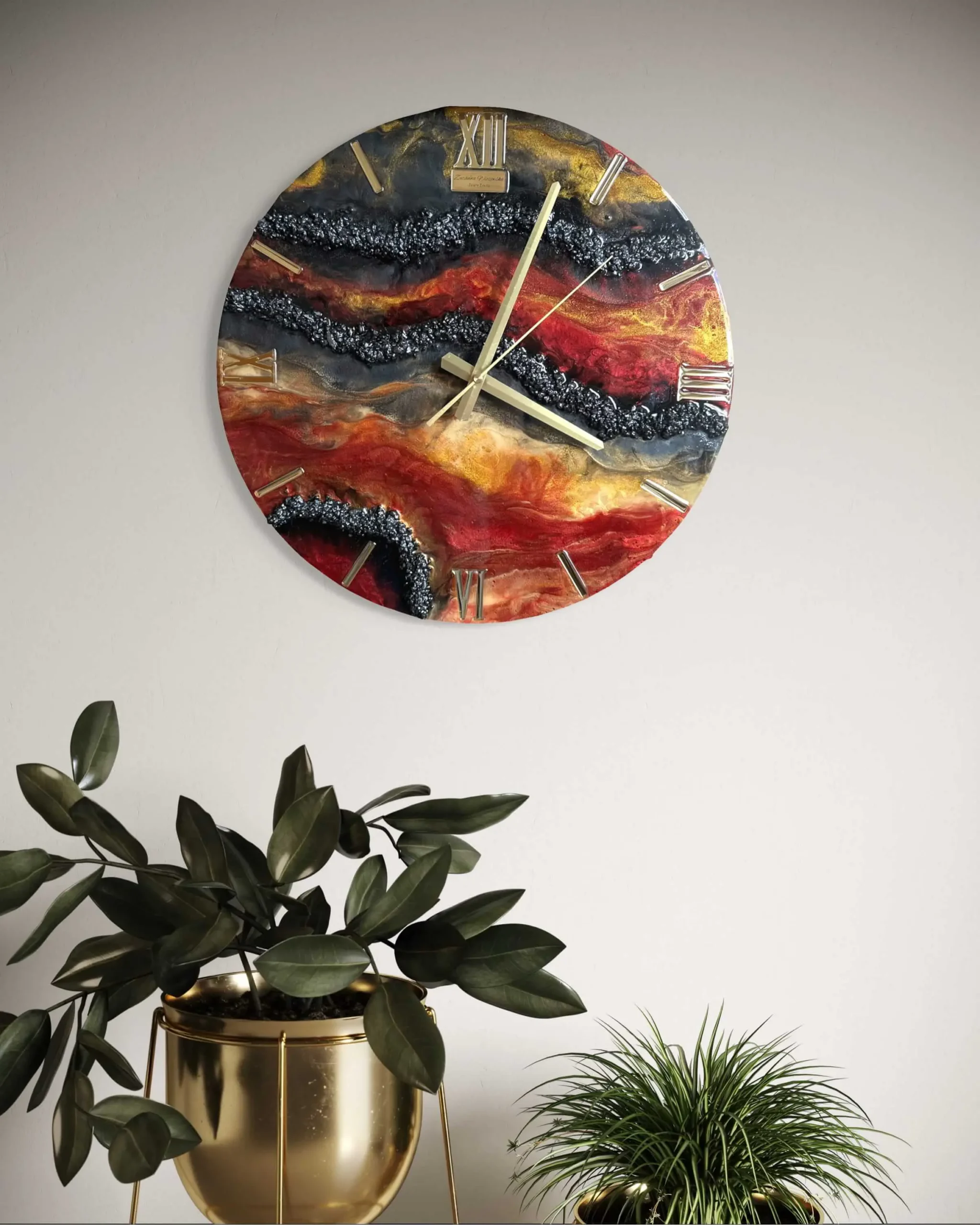 Zegar z żywicy epoksydowej 40cm