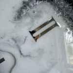 Zegar 70 cm nieregularny biało-srebrny