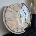 Zegar nieregularny 60cm różowe złoto
