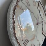 Zegar nieregularny 60cm różowe złoto
