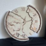 Zegar nieregularny 60cm różowe złoto