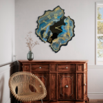 zegar 70x60cm nieregularny