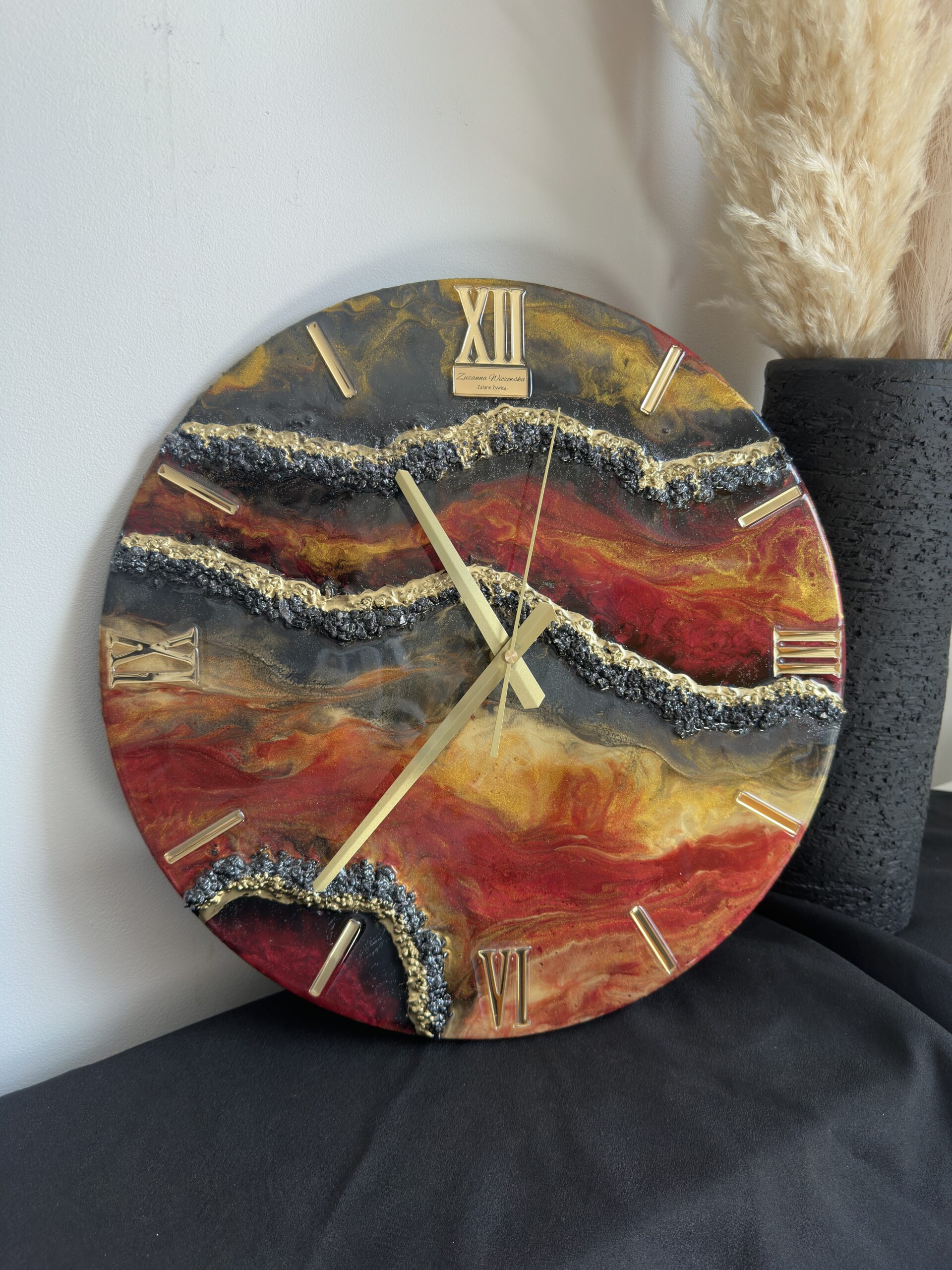 Zegar z żywicy epoksydowej 40cm